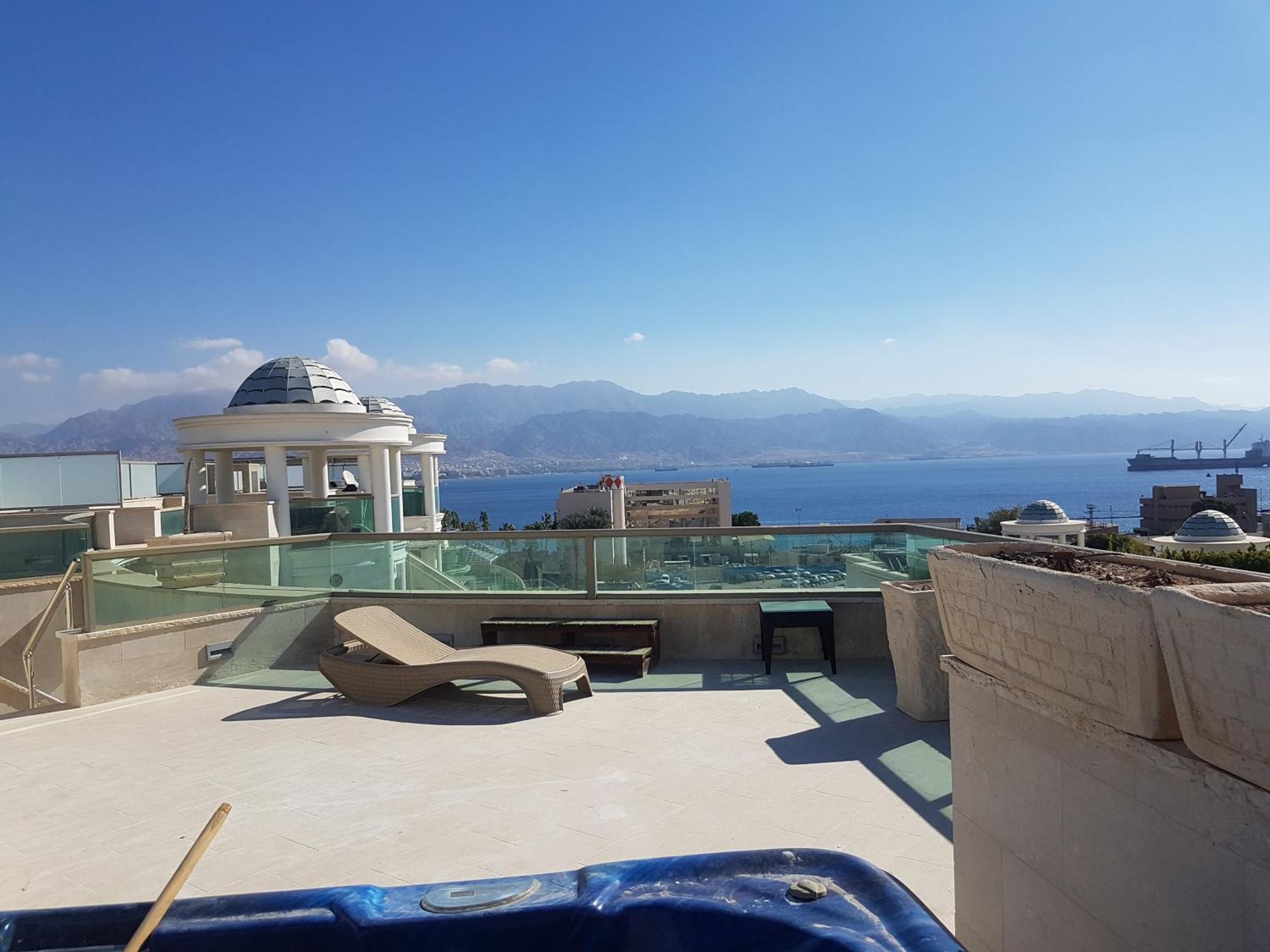 Palmore Top Luxury Penthause With Juccuzi First Line Of The Seaside Leilighet Eilat Eksteriør bilde