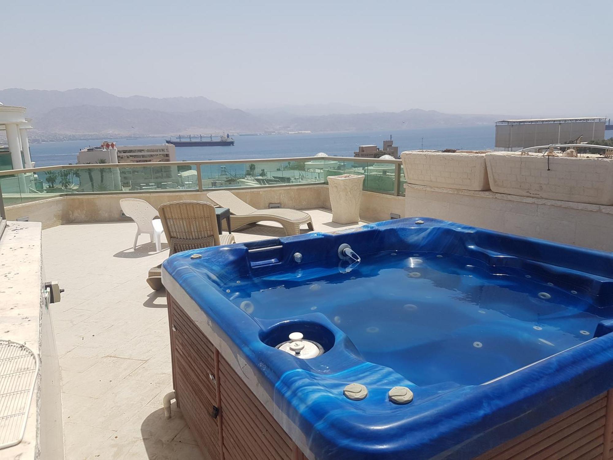 Palmore Top Luxury Penthause With Juccuzi First Line Of The Seaside Leilighet Eilat Eksteriør bilde