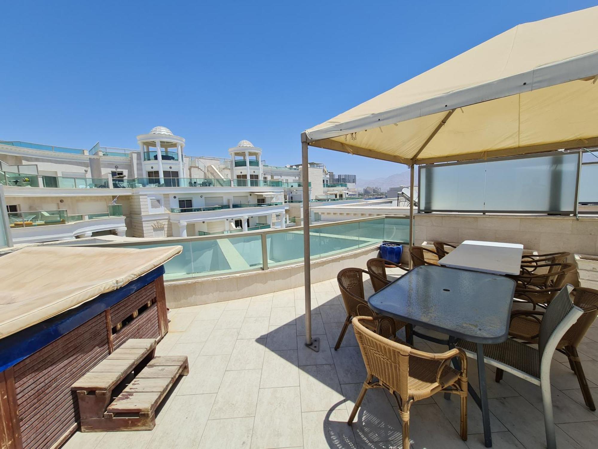 Palmore Top Luxury Penthause With Juccuzi First Line Of The Seaside Leilighet Eilat Eksteriør bilde
